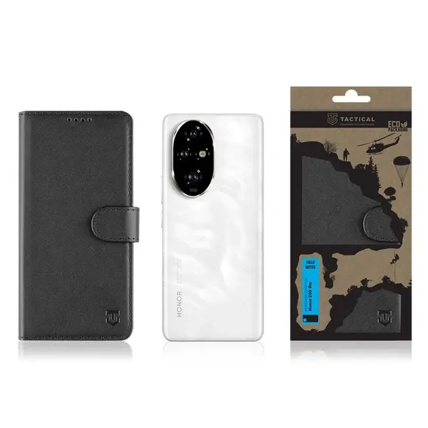 Flipové pouzdro Tactical Field Notes pro Honor 200 Pro, černá