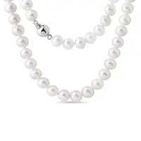 Elegantní perlový náhrdelník se zapínáním z bílého zlata KLENOTA
