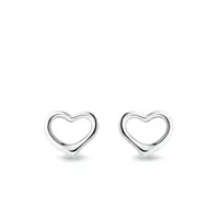 Srdcové náušnice z bílého zlata KLENOTA