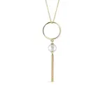 Náhrdelník zo žltého 14 kt zlata s perlovým príveskom KLENOTA