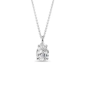 Náhrdelník v bílém zlatě s 1ct lab grown diamantem KLENOTA