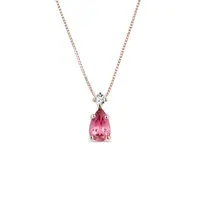 Přívěsek z růžového zlata s turmalínem KLENOTA