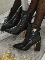 Resti Women's Eco-Leather Heeled Ankle Boots AshenPurl