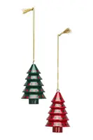 Závěsná vánoční dekorace Madam Stoltz 5 x 7 cm 2-pack více barev