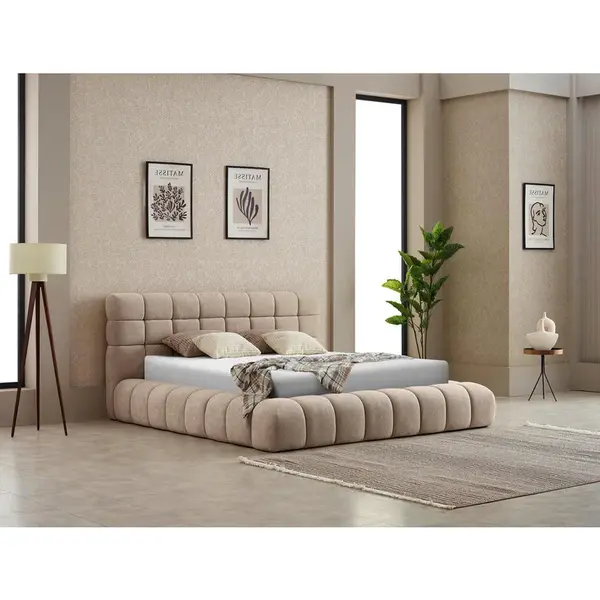 Livetastic ČALOUNĚNÁ POSTEL, 180/200 cm, přírodní barvy