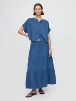 GAP Mušelínová maxi sukně - Dámské