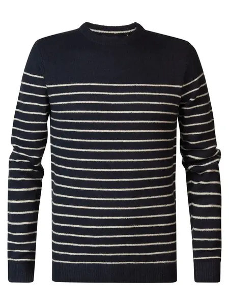 Petrol Industries Sveter 'Stebbins'  námornícka modrá / biela