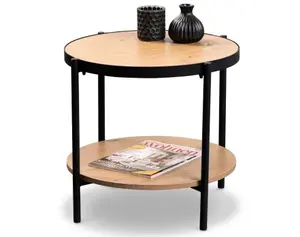 Kulatý stolek Pina, 46 cm, dub artisan