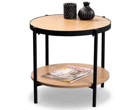 Kulatý stolek Pina, 60 cm, dub artisan