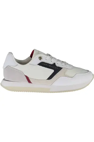 Bílé dámské kožené tenisky Tommy Hilfiger Essential Runner - Dámské