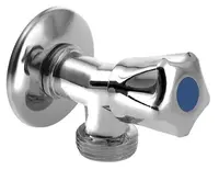 Aqualine Rohové ventily - Pračkový kulový ventil se zpětným ventilem 1/2x3/4, chrom 5313