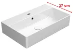 Sapho GSI Kube X - Umývátko 60x37 cm, s přepadem, otvor pro baterii, ExtraGlaze, bílá 9454111