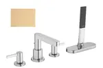 Hansgrohe Finoris - Baterie na okraj vany, 4-otvorová instalace, sBox, kartáčovaný bronz 76444140