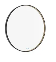 Nimco Zrcadla - Zrcadlo s LED osvětlením, průměr 100 cm, dotykový senzor, černá ZPC 31004RVX-90