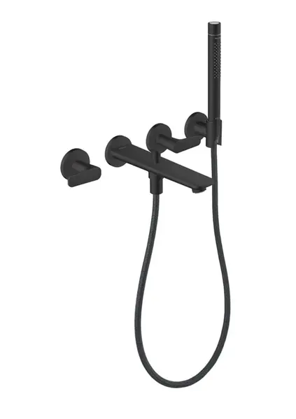 Axor Citterio C - Vanová baterie pod omítku, 4-otvorová instalace, s příslušenstvím, matná černá 49481670