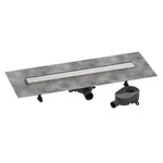 Hansgrohe RainDrain Go - Sprchový žlab 70 cm s oboustranným roštem, pro vložení dlažby, kartáčovaná nerezová ocel 56272800