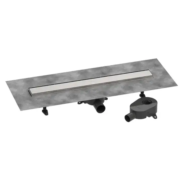 Hansgrohe RainDrain Go - Sprchový žlab 70 cm s oboustranným roštem, pro vložení dlažby, kartáčovaná nerezová ocel 56272800