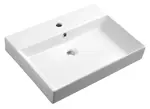 Sapho Kare - Umyvadlo nábytkové 60x45 cm, s přepadem, s 1 otvorem pro baterii, bílá 17060