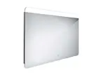 Nimco Zrcadla - Zrcadlo s LED osvětlením, 100x70 cm, dotykový senzor, hliník ZP 23004V