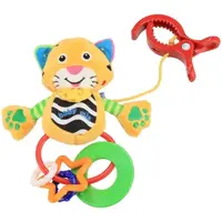 BABY MIX TYGRÍK Plyšová hračka s hrkálkou, žltá, veľkosť