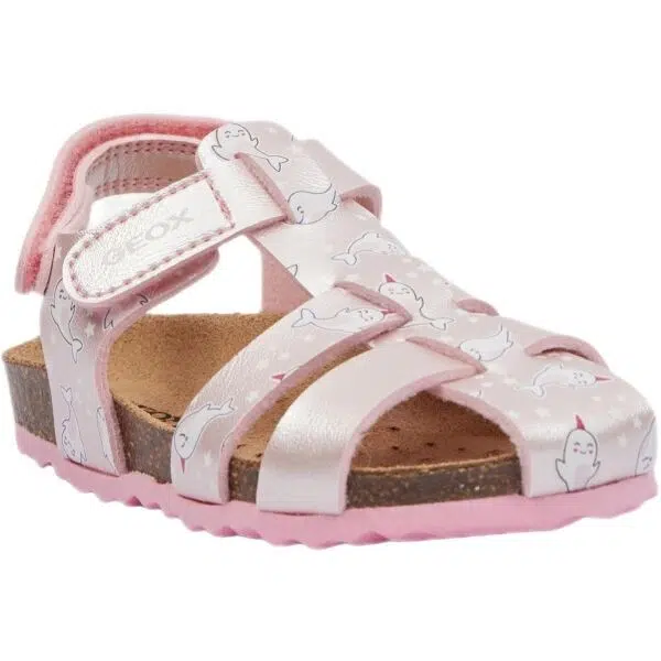 Geox B SANDAL CHALKI Dievčenské sandálky, ružová, veľkosť