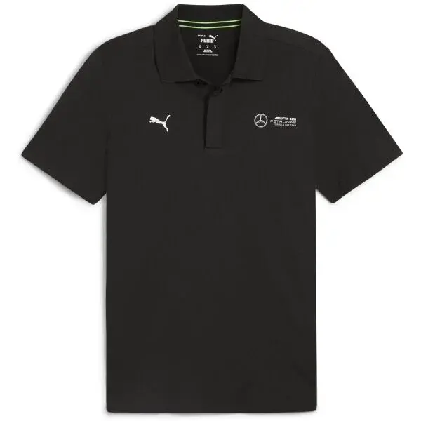 Puma MERCEDES-AMG PETRONAS F1 ESSENTIALS POLO Pánske polo tričko, čierna, veľkosť
