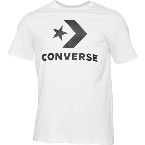 Converse STANDARD FIT  STAR CHEV Unisex tričko, biela, veľkosť