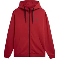 4F SWEATSHIRT FULL ZIP Pánska mikina, červená, veľkosť