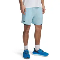 Under Armour VANISH WOVEN 2IN1 STS Pánske krátke nohavice, svetlomodrá, veľkosť