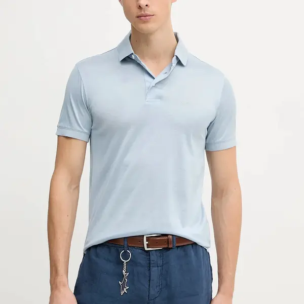 Polo tričko Emporio Armani pánsky, jednofarebný