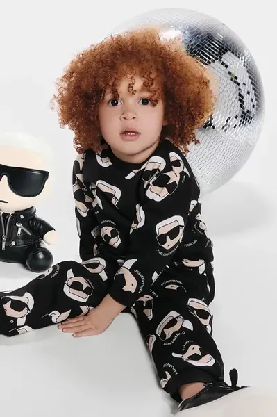 Karl Lagerfeld Detské bavlnené tepláky Karl Lagerfeld