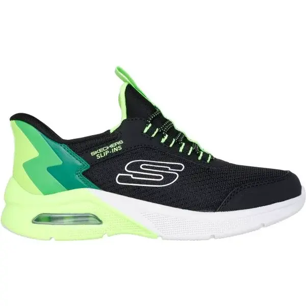 Skechers MICROSPEC MAX - BRISK STRIPE Detská vychádzková obuv, čierna, veľkosť