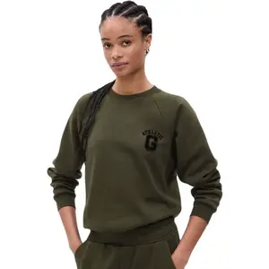 GAP NEW RAGLAN CREW Dámska mikina, khaki, veľkosť