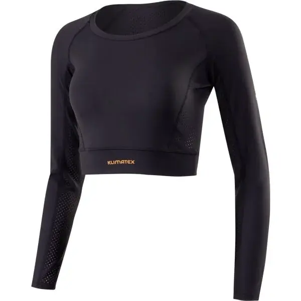 Klimatex MERA Dámsky crop top, čierna, veľkosť