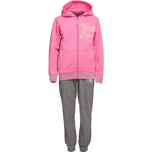 Lewro YAMI Dievčenská tepláková súprava, sivá, veľkosť 152-158