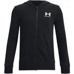 Under Armour RIVAL TERRY FZ HOODIE Juniorská mikina, čierna, veľkosť M