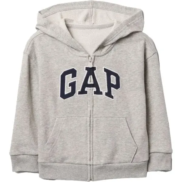 GAP V-FRCH LOGO Chlapčenská mikina, sivá, veľkosť 4Y