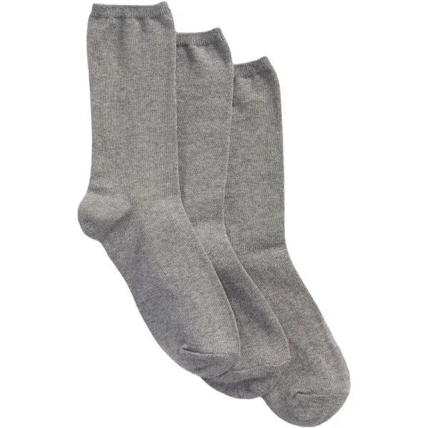 GAP BAS CREW 3PK Dámske ponožky, sivá, veľkosť UNI