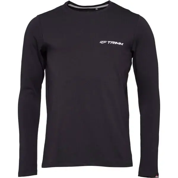 TRIMM BRAVE Pánske tričko s dlhým rukávom, čierna, veľkosť