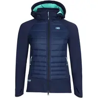 PROGRESS EQ VESNA Dámska jazdecká hybridná bunda, tmavo modrá, veľkosť