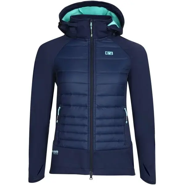 PROGRESS EQ VESNA Dámska jazdecká hybridná bunda, tmavo modrá, veľkosť