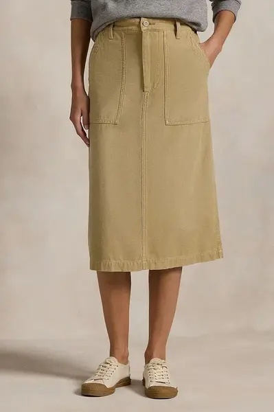 Bavlněná sukně Polo Ralph Lauren RICKY MD SK