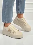 Resti Women's Ecru Platform Sneakers Boreas Eco Leather