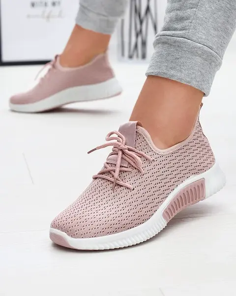 Resti Pink women's fabric sports shoes Vobbu- Footwear