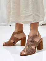 Resti Women’s perforated block‑heel sandals Abetle