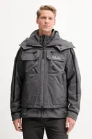 Bunda Napapijri A-Tusco šedá barva, přechodná, oversize, NP0A4INCH981