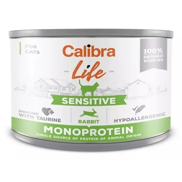 Calibra Cat Life konzerva Sensitive Rabbit 200 g | Konzerva pro kočky