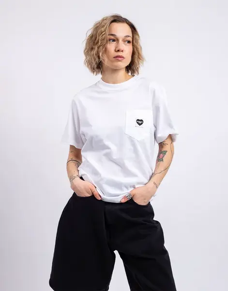 Carhartt WIP W' S/S Pocket Heart T-Shirt White/Black XS