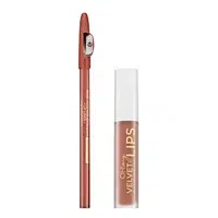Eveline OH! My Velvet Lips Matt Lip Kit sada na pery pre matný efekt 14 Choco Truffle 4,5 ml