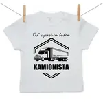 Boodyy Tričko s krátkym rukávom Keď vyrastiem budem kamionista 80 (9-12 mesiacov)
